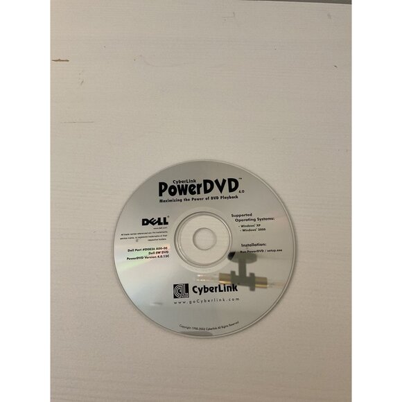 CyberLink PowerDVD 4.0 Software CD For Dell Computer DVD Playback - Picture 1 of 2
